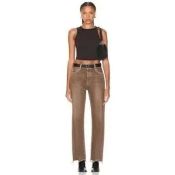 Moussy Vintage Emery Wide Straight in Brown 31” - Picture 1 of 2